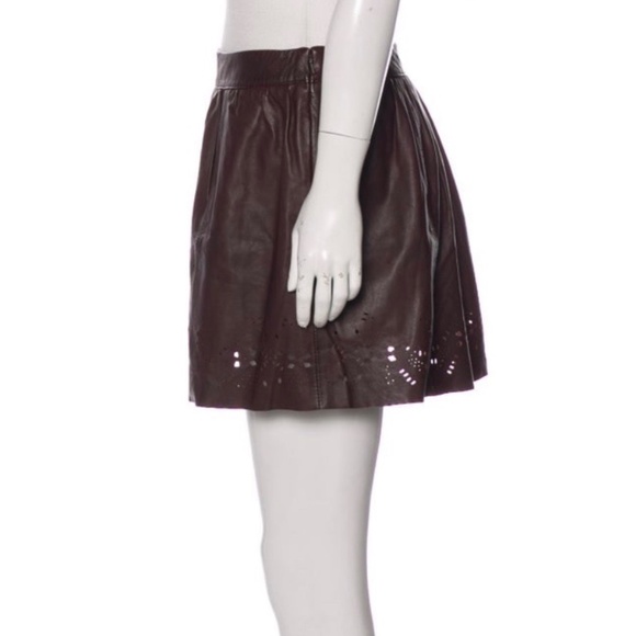 VANESSA BRUNO ATHÉ Leather Mini Skirt US 6 M - Picture 3 of 5